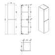 SWISS AQUA TECHNOLOGIES - Swiss Aqua Technologies B-Way 30x133x35 armoire de salle de bain sur pied, chêne mat (BWAY35OAKF) - vignette