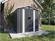 HABITAT ET JARDIN - Abri de jardin en métal avec porte coulissante "Boston" - 2,17 m² - Gris - vignette