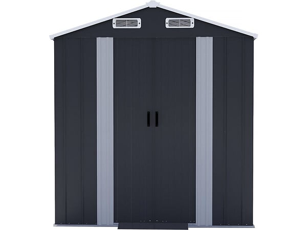 HABITAT ET JARDIN - Abri de jardin en métal avec porte coulissante "Boston" - 2,17 m² - Gris - large