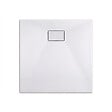 CERAMIA - Essential 80x80 cm receveur de douche carré à poser SMC avec surface effet pierre, blanc (CERAES8080W) - vignette