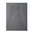 CERAMIA - Ceramia Essential 140x80 cm receveur de douche rectangulaire à poser SMC avec surface effet pierre, gris (CERAES14080DG) - vignette