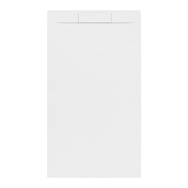 SWISS AQUA TECHNOLOGIES - Swiss Aqua Technologies Fusion Receveur de douche 100x80cm en marbre coulé, sans siphon, blanc (SATFU10080BL) - large