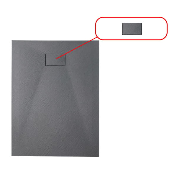CERAMIA - Essential cache bonde pour receveur de douche, gris foncé (CERAESDG) - large