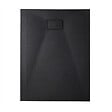 CERAMIA - Essential 120x90 cm receveur de douche rectangulaire à poser SMC avec surface effet pierre, noir (CERAES12090B) - vignette