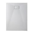 CERAMIA - Ceramia Essential 140x80 cm receveur de douche rectangulaire à poser SMC avec surface effet pierre, blanc (CERAES14080W) - vignette