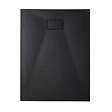 CERAMIA - Essential 140x90 cm receveur de douche rectangulaire à poser SMC avec surface effet pierre, noir (CERAES14090B) - vignette