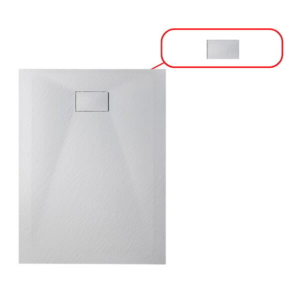 CERAMIA - Essential cache bonde pour receveur de douche, blanc (CERAESW) - large