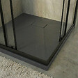 CERAMIA - Essential 80x80 cm receveur de douche carré à poser SMC avec surface effet pierre, gris (CERAES8080DG) - vignette