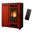 SANNOVER - Poêle à granulés Air Slim Astral 12,2 kW Bordeaux Sannover - vignette
