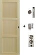 GD MENUISERIES - Porte Coulissante bois Ayous 3 Panneaux H204 x L93 cm, serrure condamnation - vignette