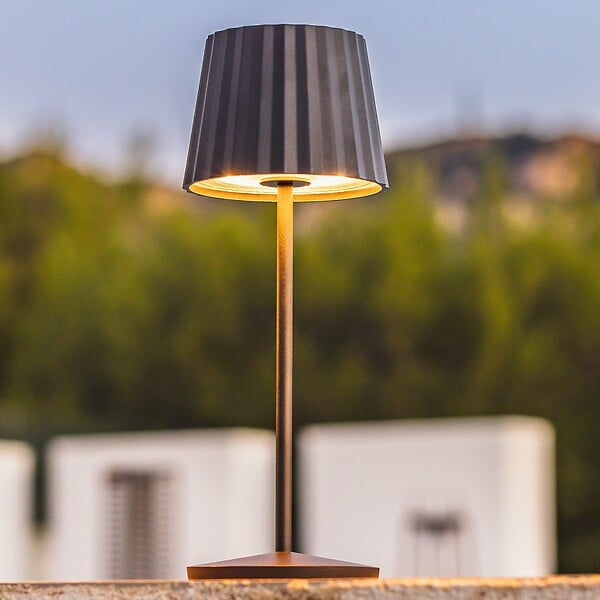 LUMISKY - Lampe de table sans fil ABBY Noir H30cm - large