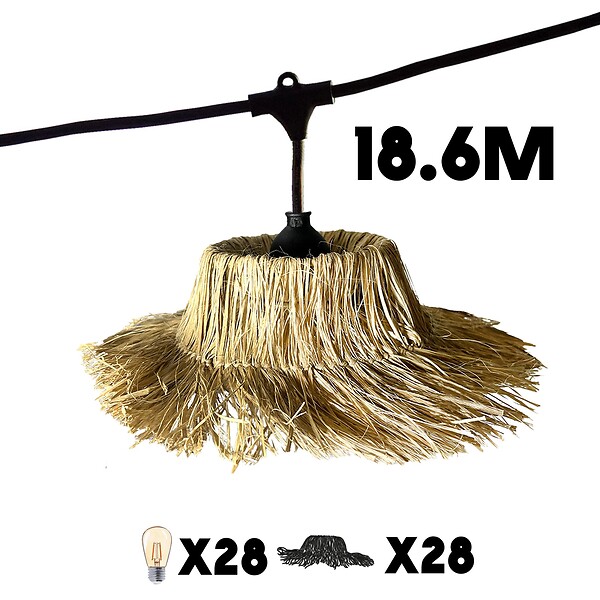 LUMISKY - Guirlande connectable TAHITI 28 ampoules E27 18.6M - large