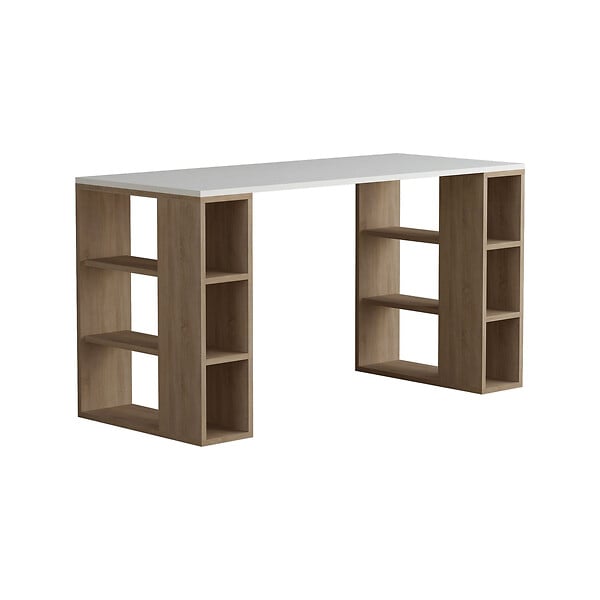 HABITAT ET JARDIN - Bureau en bois "Colmar" - 140 x 75 x 60 cm - Blanc - large