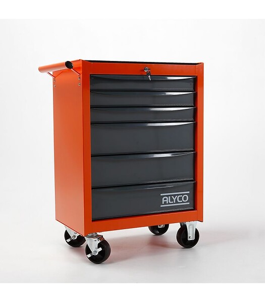 ALYCO - Grand Chariot Alyco Orange 6 Tiroirs 680X460X1020 Mm Alyco 170860 - large