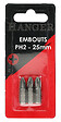HANGER - Carte de 3 embouts cruciformes PH2 25mm - HANGER - 133012 - vignette
