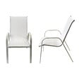 HAPPY GARDEN - Lot de 6 chaises MARBELLA en textilène blanc - aluminium blanc - vignette