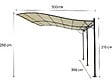 HABITAT ET JARDIN - Pergola tonnelle adossée en métal - 3 x 4 m - Beige - vignette