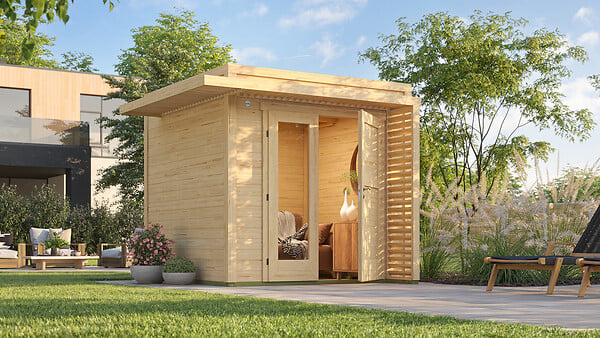 WEKA - Abri de jardin en bois  Amberley 1 - Naturel - L.289xH.234xP.289cm - large