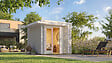WEKA - Abri de jardin en bois  Amberley gris blanc - L.300xP.303cm - vignette