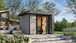 WEKA - Abri de jardin en bois  Amberley 3 - Gris/anth - L.350xP.353xH.233cm - vignette