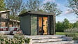 WEKA - Abri de jardin en bois  Amberley 3 - Gris-vert anthracite - L.300xP.300cm - vignette