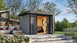 WEKA - Abri en bois Amberley 4 - Gris et anthracite - L.350xP.353cm - vignette