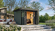 WEKA - Abri de jardin en bois  Amberley 4 - Gris-vert et anthracite - vignette