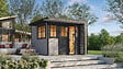 WEKA - Abri de jardin en bois  Amberley 5 - Gris/anthracite - L.350xP.353xH.233cm - vignette