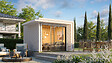 WEKA - Abri de jardin en bois  Amberley 6 - Gris et blanc - L.350xP.353cm - vignette