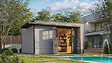 WEKA - Abri de jardin en bois  Amberley 7 - Gris/anthracite - L.450xH.233xP.455cm - vignette
