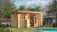 WEKA - Abri de jardin en bois  Amberley 8 - Naturel - L.450xl.455cm - vignette