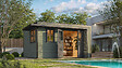 WEKA - Abri de jardin en bois  Amberley 8 - Gris-vert - 400x400cm - vignette