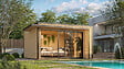 WEKA - Abri de jardin en bois Amberley 9 - Naturel - L.450x455cm - vignette