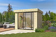 LASITAMAJA - Abri bois SCALA 1 Naturel, 28 mm, surface hors-tout 8,99 m2 - vignette