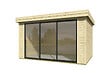 LASITAMAJA - Abri bois SCALA 2 Naturel, 28 mm, surface hors-tout 12,40 m2 - vignette