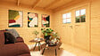 WEKA - Abri de jardin en bois  Amberley 4 - Naturel - L.350xP.353cm - vignette