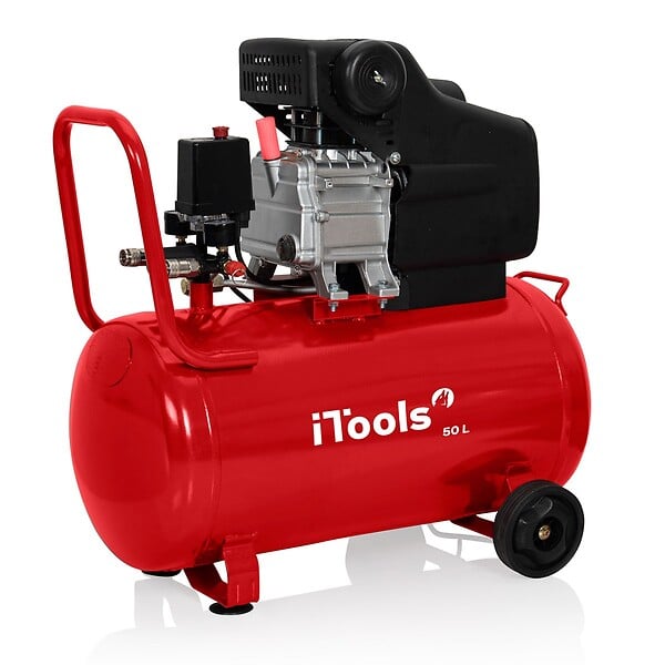 ITOOLS - Compresseur d'air 50L 8 bar 115 PSI Silencieux 2CV 1.5KW + Kit 5 accessoires air comprimé ITOOLS - large