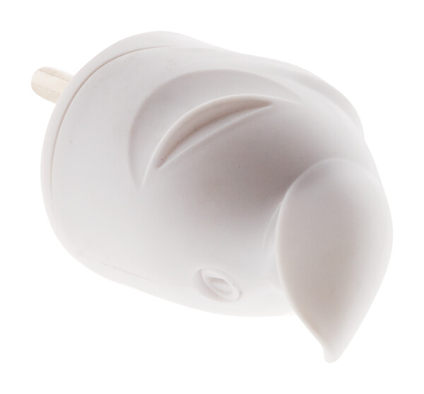 ZENITECH - Fiche mâle coudée - Blanc - 16A - large