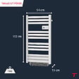 BESTHERM - Sèche-serviette électrique sans fluide avec soufflerie - THOMSON - COSMO 500 + 1000W - Connecté WiFi - blanc - NF - vignette