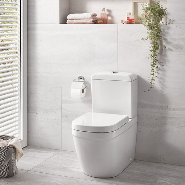 GROHE - WC à poser sans bride Euro Ceramic + abattant et nettoyant - large