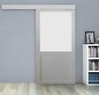 GD MENUISERIES - Porte Coulissante Athena Blanc H204 x L93 cm, Rail Alu - vignette