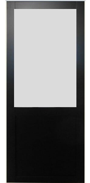 GD MENUISERIES - Porte Coulissante Athena Noir Vitrée H204 x L93 cm, Rail Alu - large