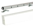GD MENUISERIES - Porte Coulissante Athena Noir H204 x L93 cm, Rail Alu Bandeau blanc, Coquilles - vignette