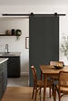 GD MENUISERIES - Porte Coulissante Effet Chêne Anthracite Grey Oak H204 x L83 cm, Rail roulettes - vignette