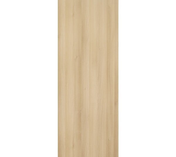 GD MENUISERIES - Porte Coulissante Décor Chêne Naturel Honey Oak  H204 x L93 cm, Rail alu Bandeau Blanc - large