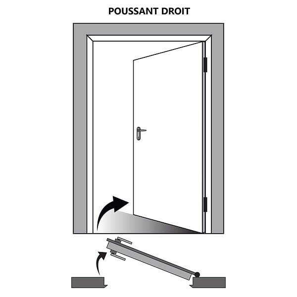 GD MENUISERIES - Bloc porte Blanc Pur Lacdor  H204 x L83 cm Côte Tableau P.Droit - large