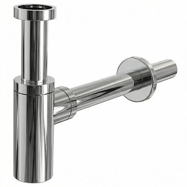 ALCA - Siphon de lavabo universel design 100% métal chromé (A400) - large