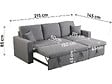 HABITAT ET JARDIN - Canapé d'angle convertible/ réversible avec coffre "Alain II" - 3 places - Gris clair - vignette