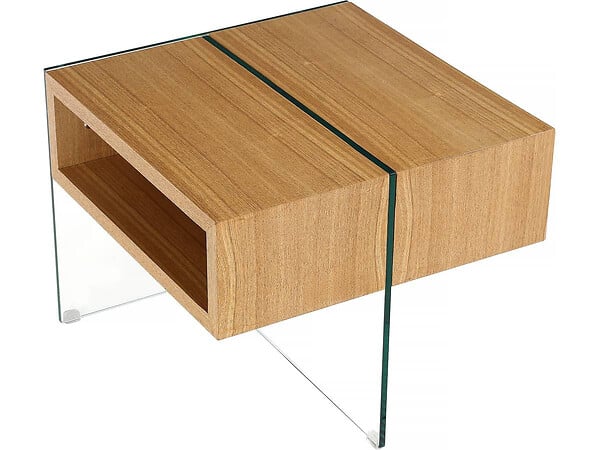 HABITAT ET JARDIN - Table basse "Venezia" - 60 x 60 x 50 cm -  Finition chêne - large