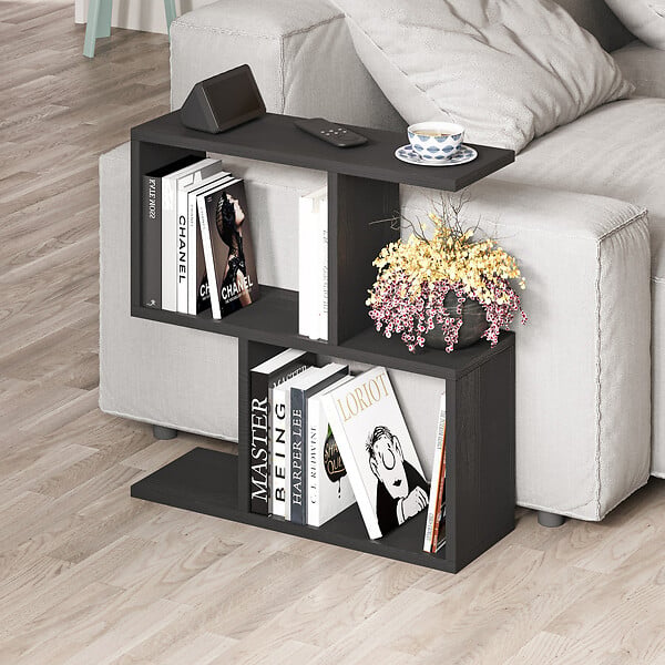 HABITAT ET JARDIN - Table basse en bois "Homemania" - 60 x 20 x 60 cm - Bois Noir - large